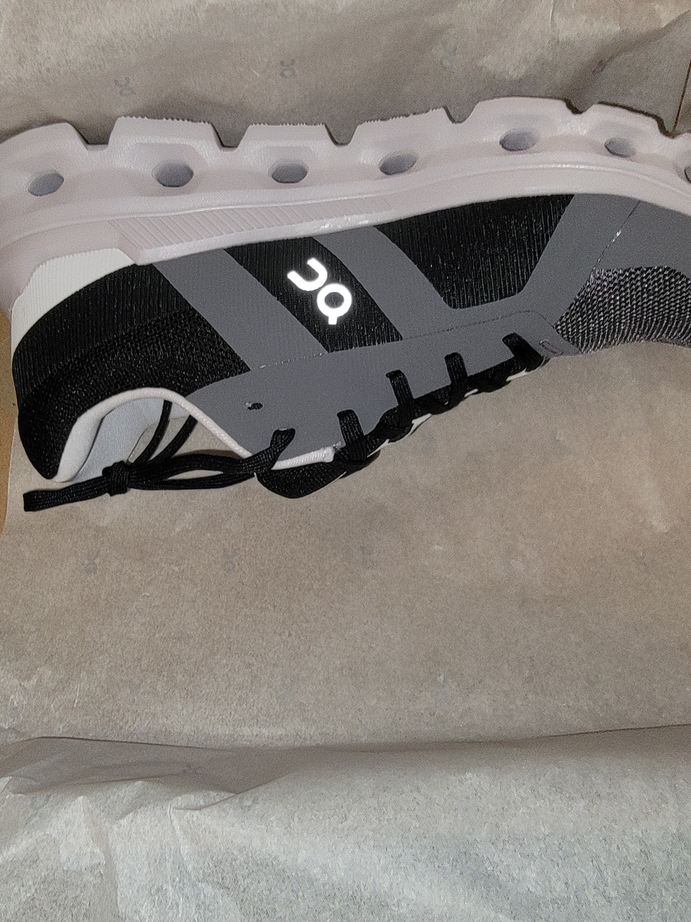 On Women’s Cloudrunner Athletic Shoes - Black & Gray - Picture 2 of 8